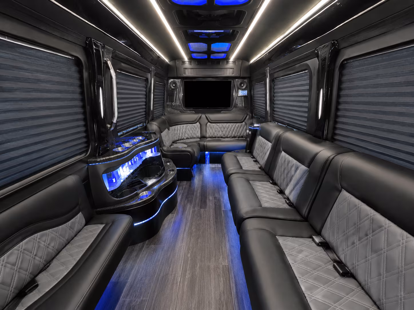 south fulton 40 passenger party bus inside